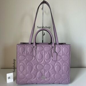 ✅Coach Maggie Tote In Signature Leather